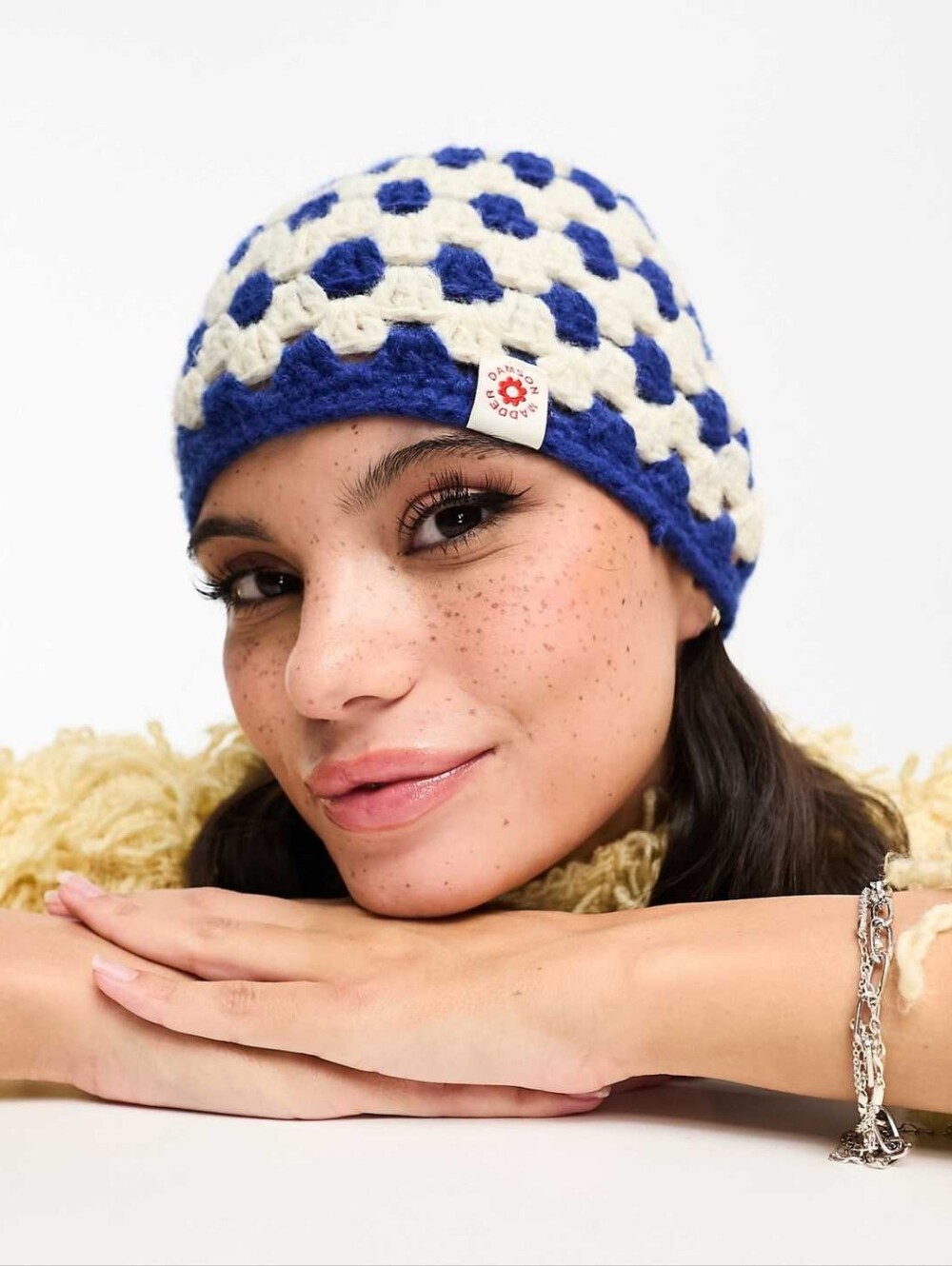 Damson Madder Crochet Beanie